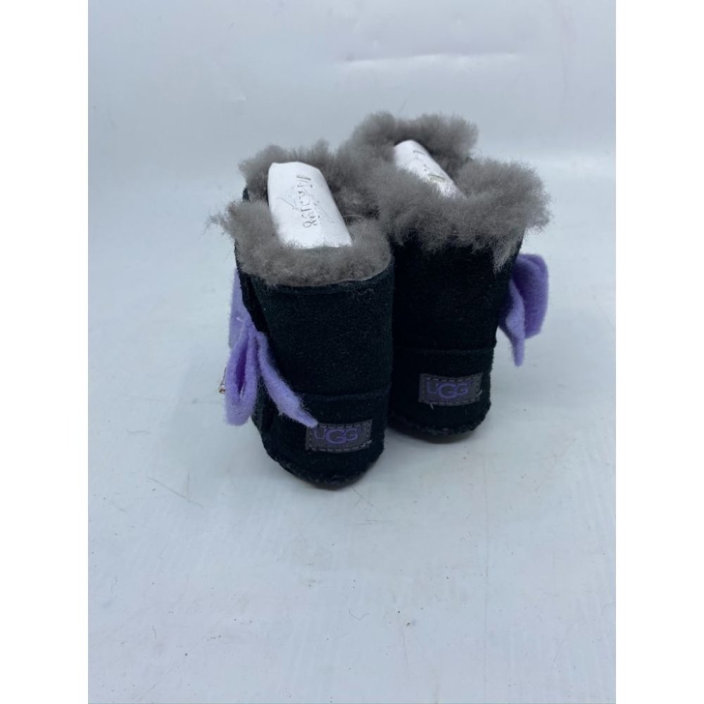 UGG Baby Black Purple Boots Size 1 - Picture 4 of 8